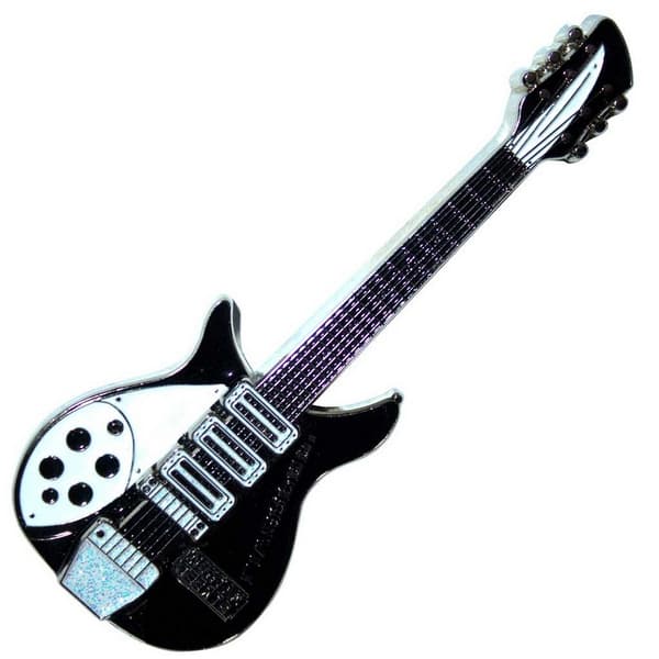 Rock Off Mathew Street Gitarr Kylskåpsmagnet One Size Svart/Vit Black/White One Size