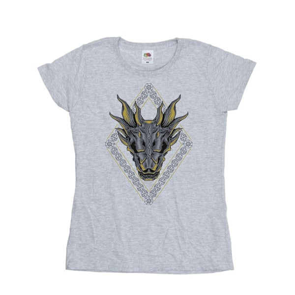 Game Of Thrones: House Of The Dragon Dam/Dam Dragonmönster Bomull T-shirt M Sports Grey Sports Grey M
