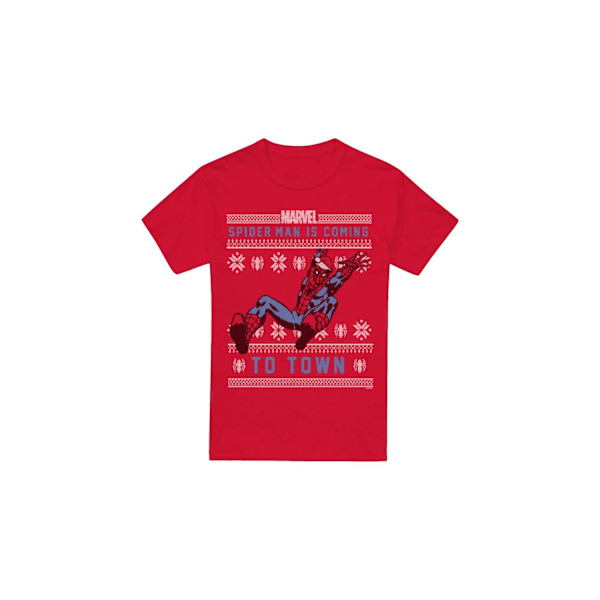 Spider-Man Jultröja T-shirt Herr XL Röd Red XL