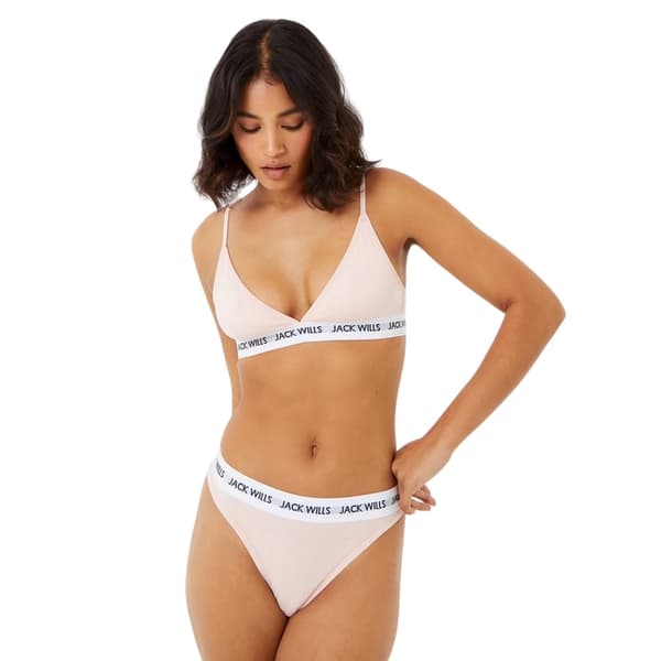 Jack Wills Dam/Dam Biddstone Bralette (2-pack) 16 UK P Pink/Navy 16 UK