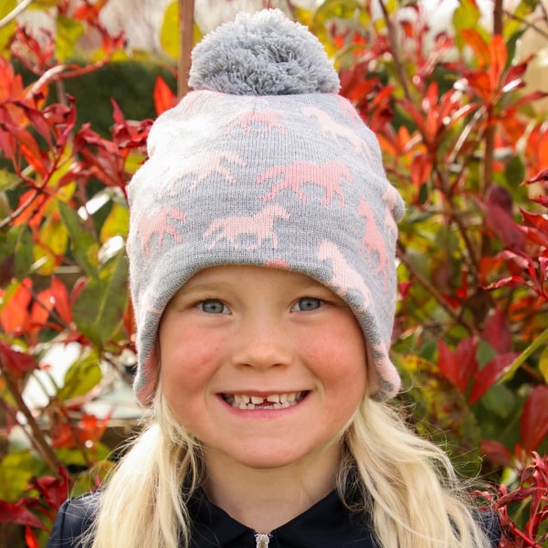 Hy Childrens/Kids Flaine Hat One Size Grå/Rosa Grey/Pink One Size