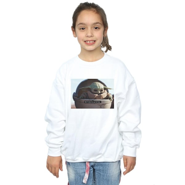 Star Wars Girls The Mandalorian Don´t Make Me Sweatshirt 3-4 År White 3-4 Years