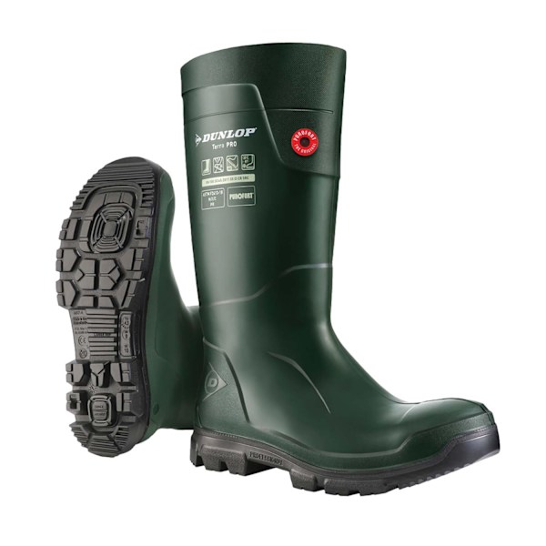 Dunlop Unisex Adult Purofort TerraPRO Wellington Boots 4 UK Saf Safety Green 4 UK