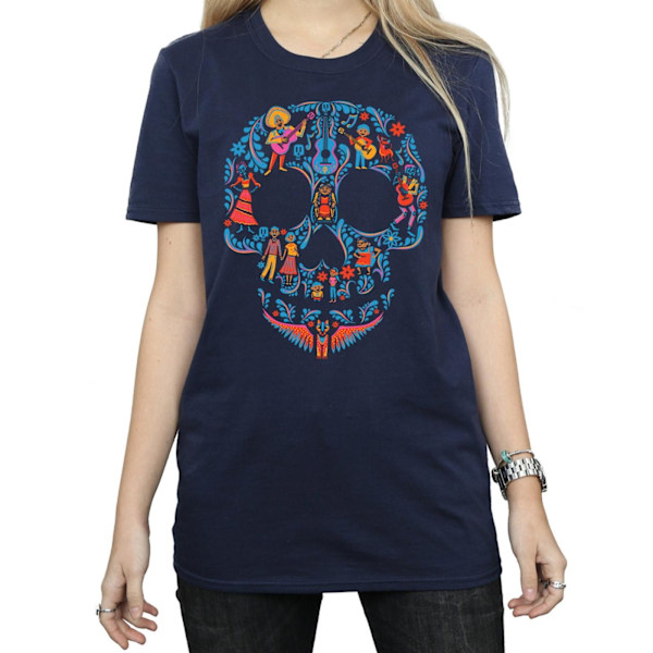 Coco Dam/Damer Skalle Bomull Boyfriend T-Shirt XXL Marinblå Navy Blue XXL