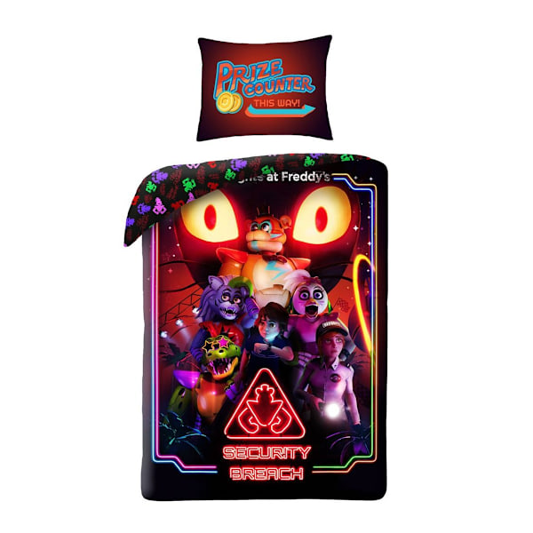 Five Nights At Freddys Security Breach Påslakan Set Enkelsäng B Black/Multicoloured Single