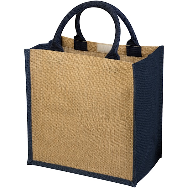 Bullet Chennai Jute Presentpåse (2-pack) 30 x 19 x 30cm Natura Natural/Navy 30 x 19 x 30cm