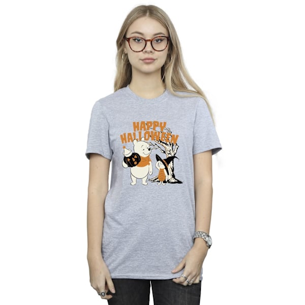 Disney Dam/Damer Winnie The Pooh Och Piglet Happy Halloween Sports Grey 3XL