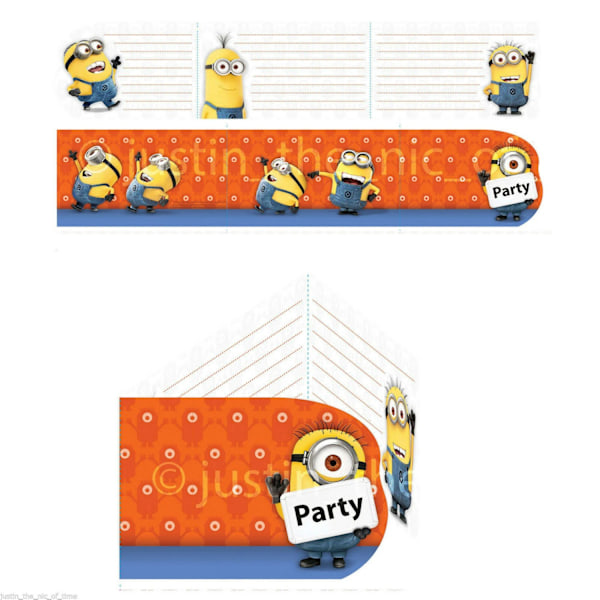 Minions Inbjudningsset (6-pack) En Storlek Flerfärgad Multicoloured One Size