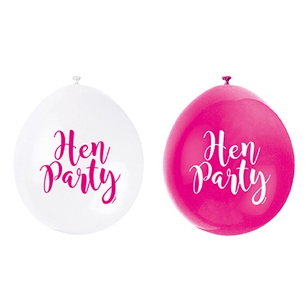 Unika latexballonger för möhippa (10-pack) One Size Pin Pink/White One Size