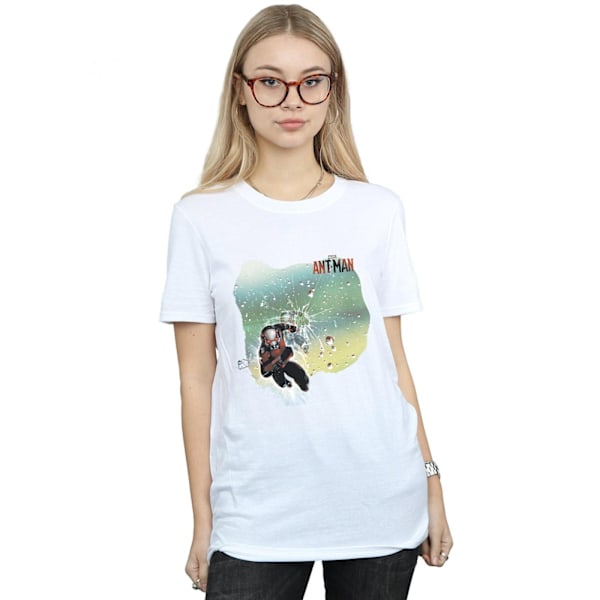 Marvel Dam/Kvinnor Ant-Man Shatter Bomull Boyfriend T-Shirt L White L