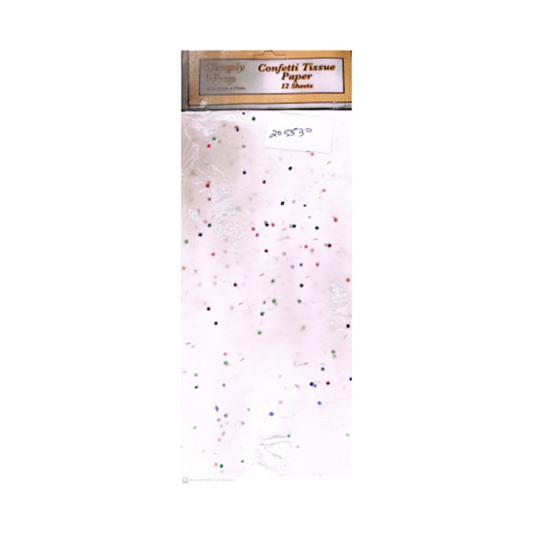 Konfetti silkespapper (12-pack) One Size Vit White One Size