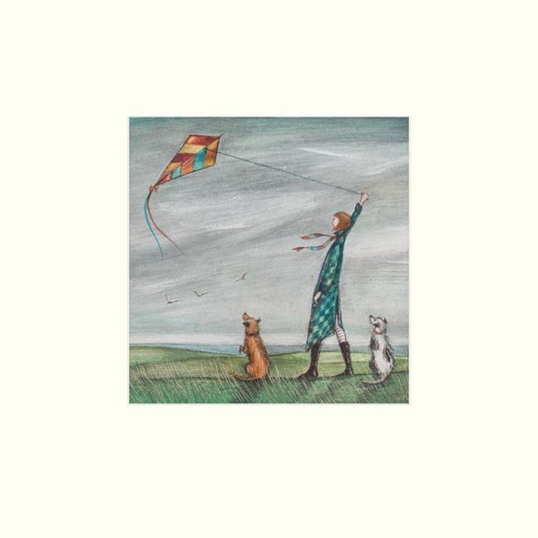 Joe Ramm Dancing In The Wind Print 30cm x 30cm Flerfärgad Multicoloured 30cm x 30cm