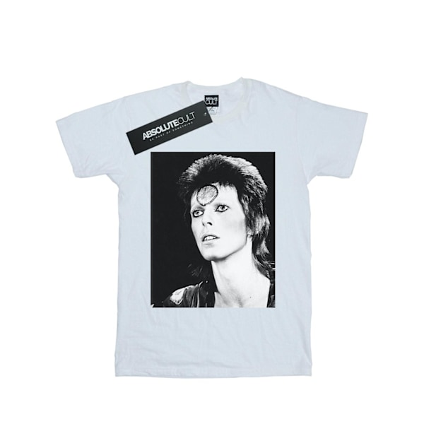 David Bowie Boys Ziggy Looking T-Shirt 12-13 år Vit White 12-13 Years