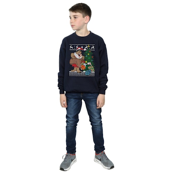 The Flintstones Boys Jul Fair Isle Sweatshirt 5-6 År N Navy Blue 5-6 Years