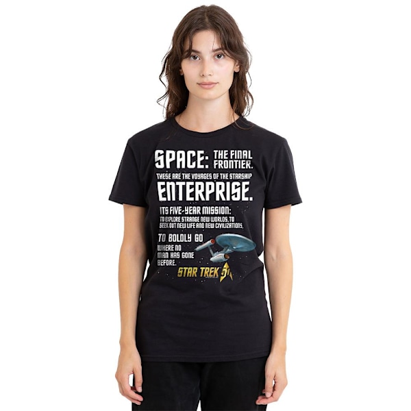 Star Trek Unisex Vuxen Intro T-Shirt M Svart Black M