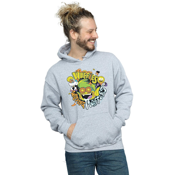 DC Comics Herr Teen Titans Go Waffle Mania Hoodie XXL Sports Grå Sports Grey XXL