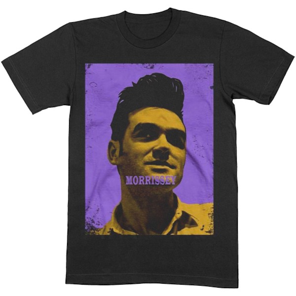 Morrissey Unisex Vuxen Bomull T-shirt XXL Svart/Lila/Gul Black/Purple/Yellow XXL