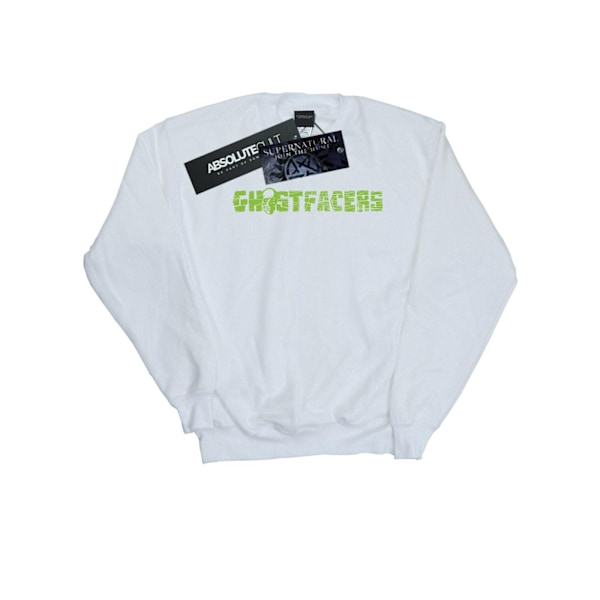 Supernatural Mens Ghostfacers Logo Sweatshirt L Vit White L