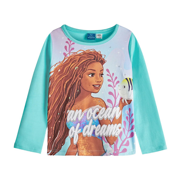 Den Lilla Sjöjungfrun Flickor Ariel Lång Pyjamas Set 7-8 År Blå Blue 7-8 Years