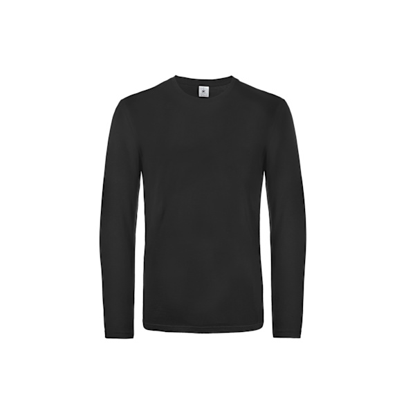 B&C Herr #E190 Långärmad T-shirt M Svart Black M