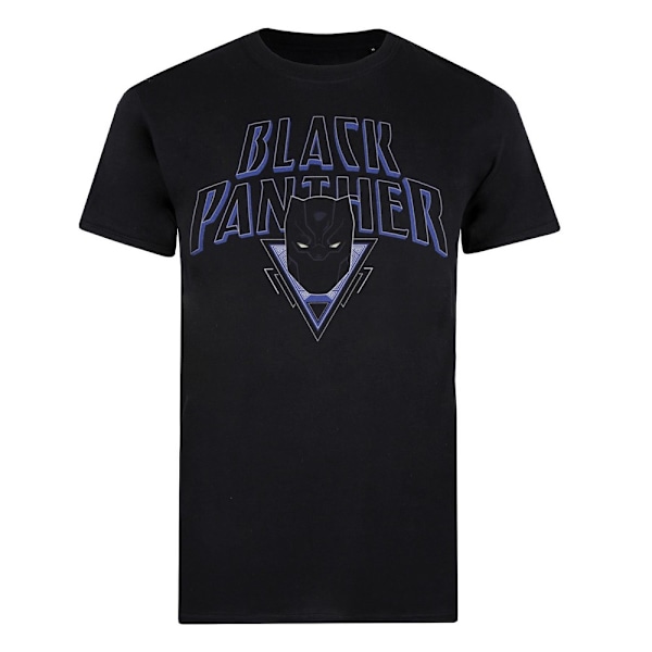 Black Panther Herr T-shirt med Sköldlogga 3XL Svart Black 3XL