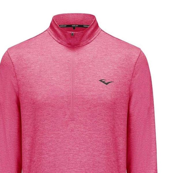 Everlast Herr Mock Neck Regular Långärmad Topp M Rosa Marl Pink Marl M