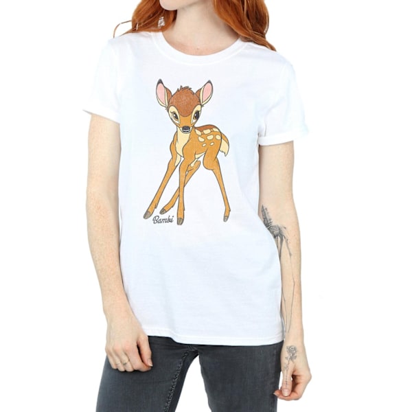 Bambi Dam/Dam Cotton Boyfriend T-Shirt L Vit White L