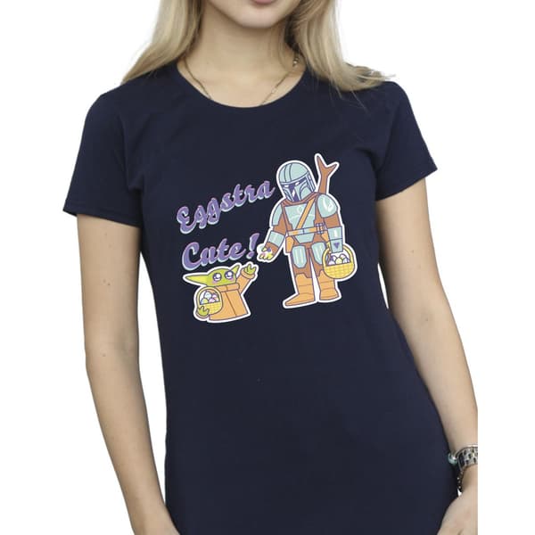 Star Wars Dam/Dam The Mandalorian Eggstra Cute Grogu Bomull Navy Blue M