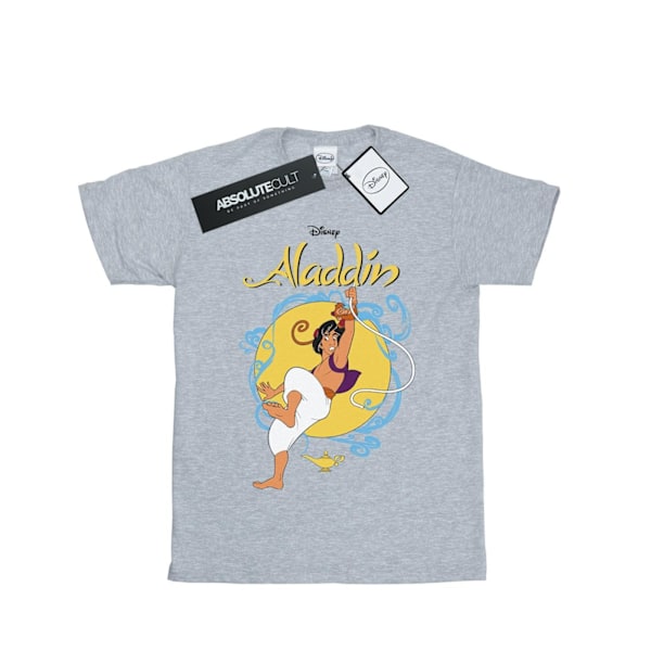 Disney Girls Aladdin Rope Swing Bomull T-shirt 7-8 år Sport Sports Grey 7-8 Years