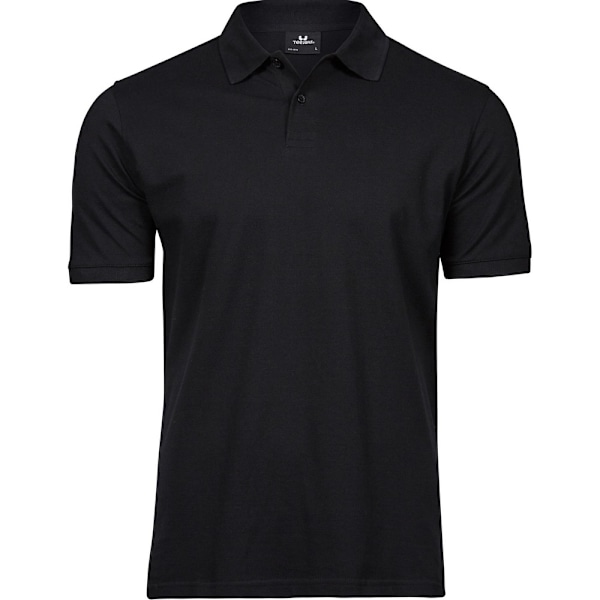 Tee Jays Herr Bomull Pique Poloshirt L Svart Black L