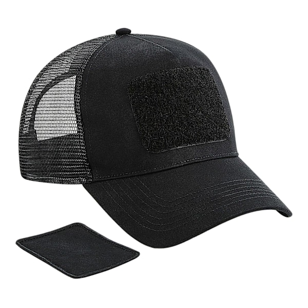 Beechfield Patch Snapback Truckerkeps One Size Svart Black One Size