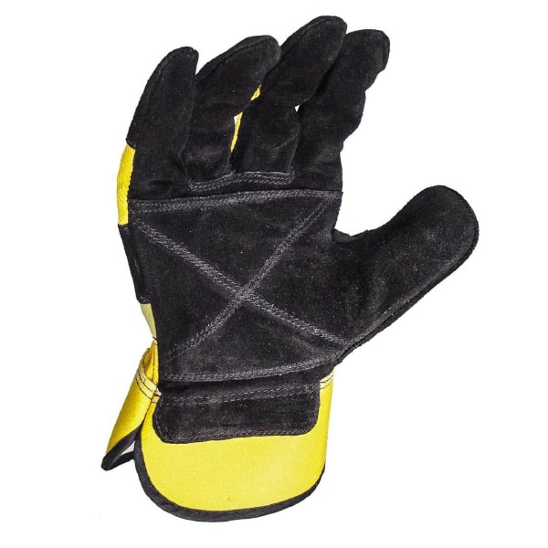 DeWalt Rigger Pig Skin Läderhandskar En Storlek Svart/Gul Black/Yellow One Size