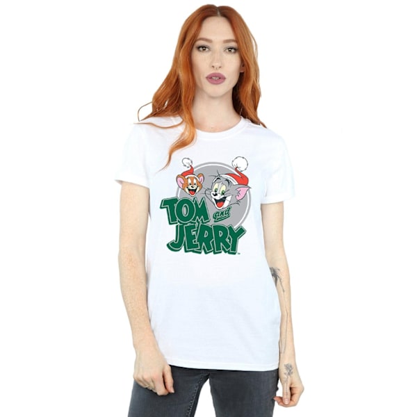 Tom And Jerry Dam/Damer Julhälsningar Bomull Pojkvän White L