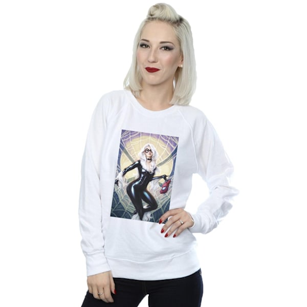 Marvel Womens/Ladies Black Cat Artwork Sweatshirt XL Vit White XL