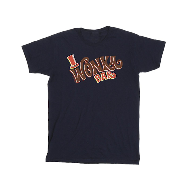 Willy Wonka Herr Bar Logo T-shirt XL Marinblå Navy Blue XL