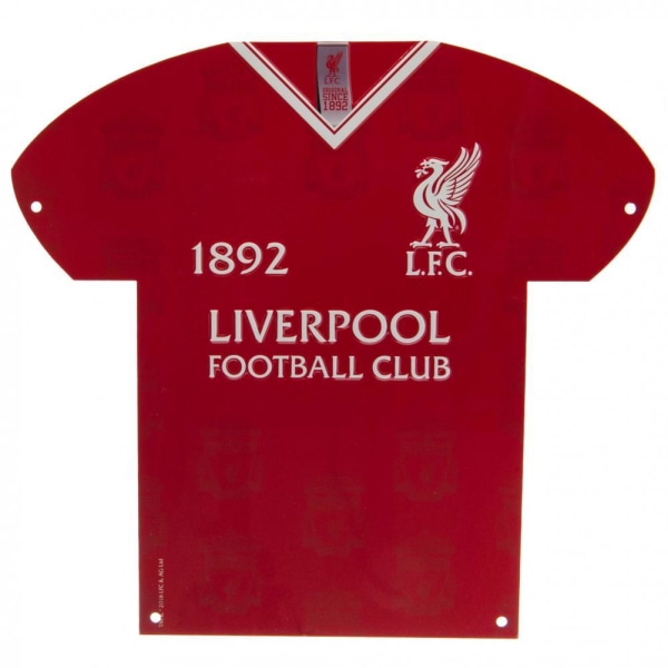Liverpool FC tröja formad metallskylt One Size Röd Red One Size