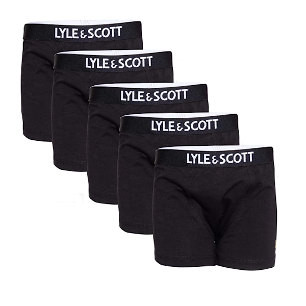 Lyle & Scott Pojkar Gacy Boxerkalsonger (5-pack) 6-8 År Svart Black 6-8 Years