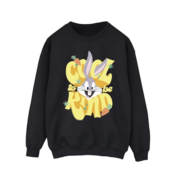 Looney Tunes Mens Bugs Cool To Be Kind Sweatshirt S Svart Black S