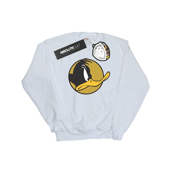 Looney Tunes Herr Daffy Duck Prickig Profil Sweatshirt M Vit White M