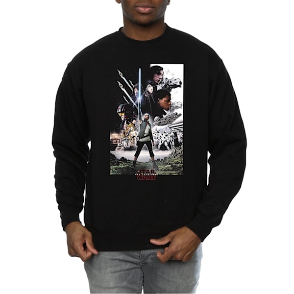 Star Wars The Last Jedi Karaktär Affisch Sweatshirt L Svart Black L