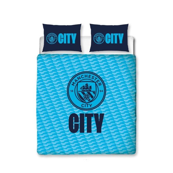 Manchester City FC Crest cover set Blue Double