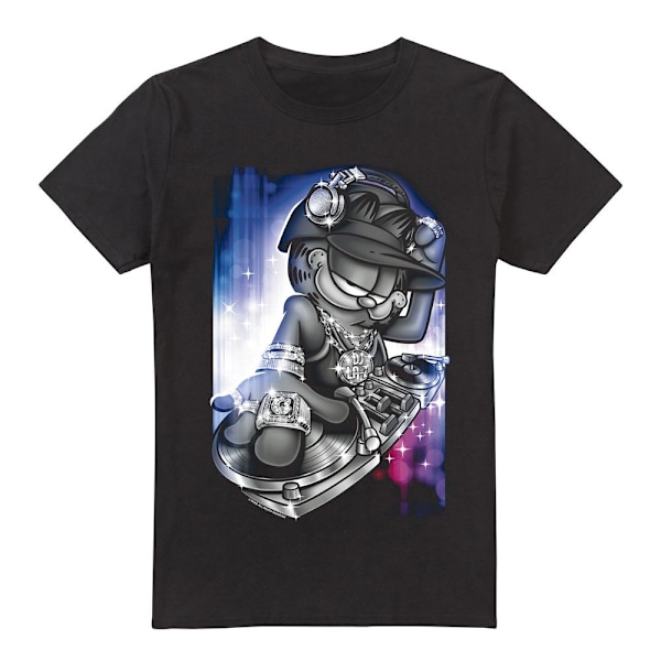 Garfield Herr DJ Lazy T-Shirt 3XL Svart Black 3XL