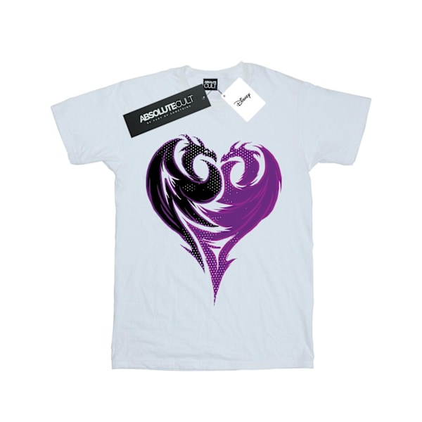 Disney Dam/Damer The Descendants Dragon Heart Bomull Boyfriend T-Shirt White L