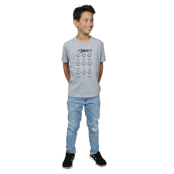 DC Comics Boys The Joker The Many Moods Of The Joker T-Shirt 7- Sports Grey 7-8 Years