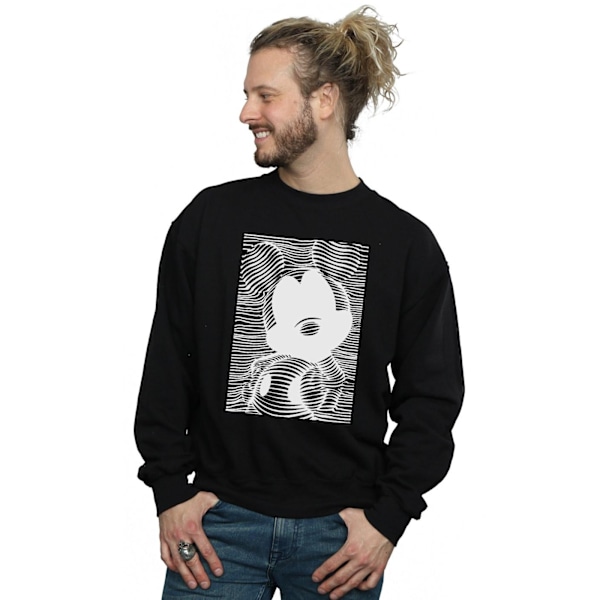 Disney Herr Mickey Mouse Lines Sweatshirt L Svart Black L