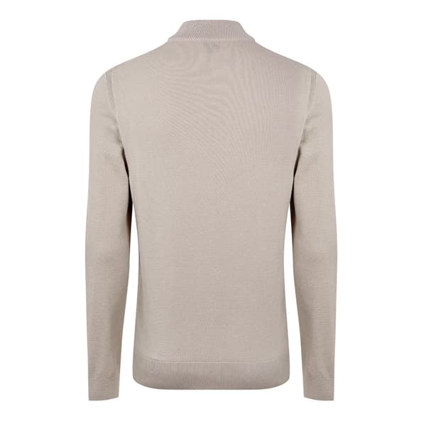 Boss Herr Ebrando-P Stickad Halv Zip Tröja S Ljusbeige Light Beige S