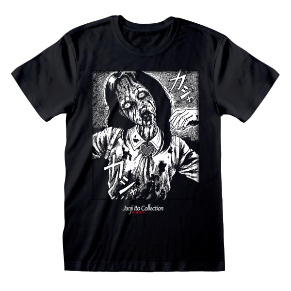 Junji-Ito Unisex Blödande T-shirt för vuxna S Svart/Vit Black/White S
