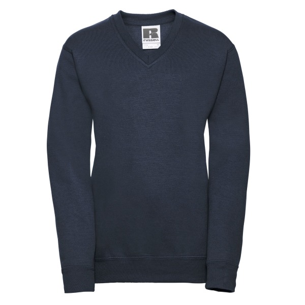 Russell Collection Barn/Barn V-hals Sweatshirt 5-6 år F French Navy 5-6 Years