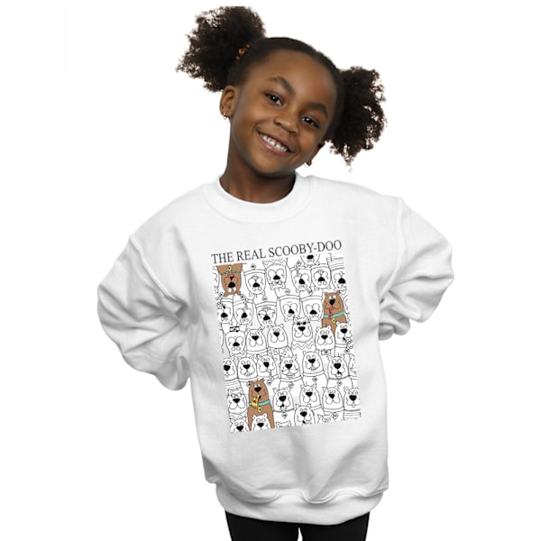 Scooby Doo Girls The Real Scooby Doo Sweatshirt 12-13 år Vit White 12-13 Years