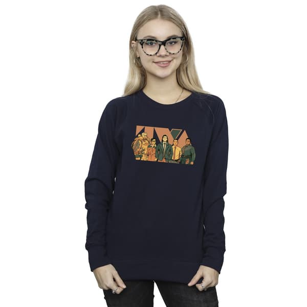 Marvel Dam/Damer Loki TVA Grupp Sweatshirt M Marinblå Navy Blue M